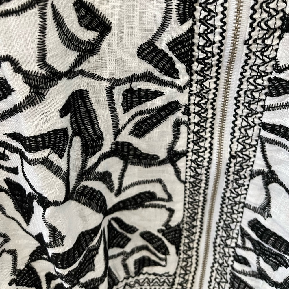Chico’s Linen Embroidered Jacket - Picture 9 of 9